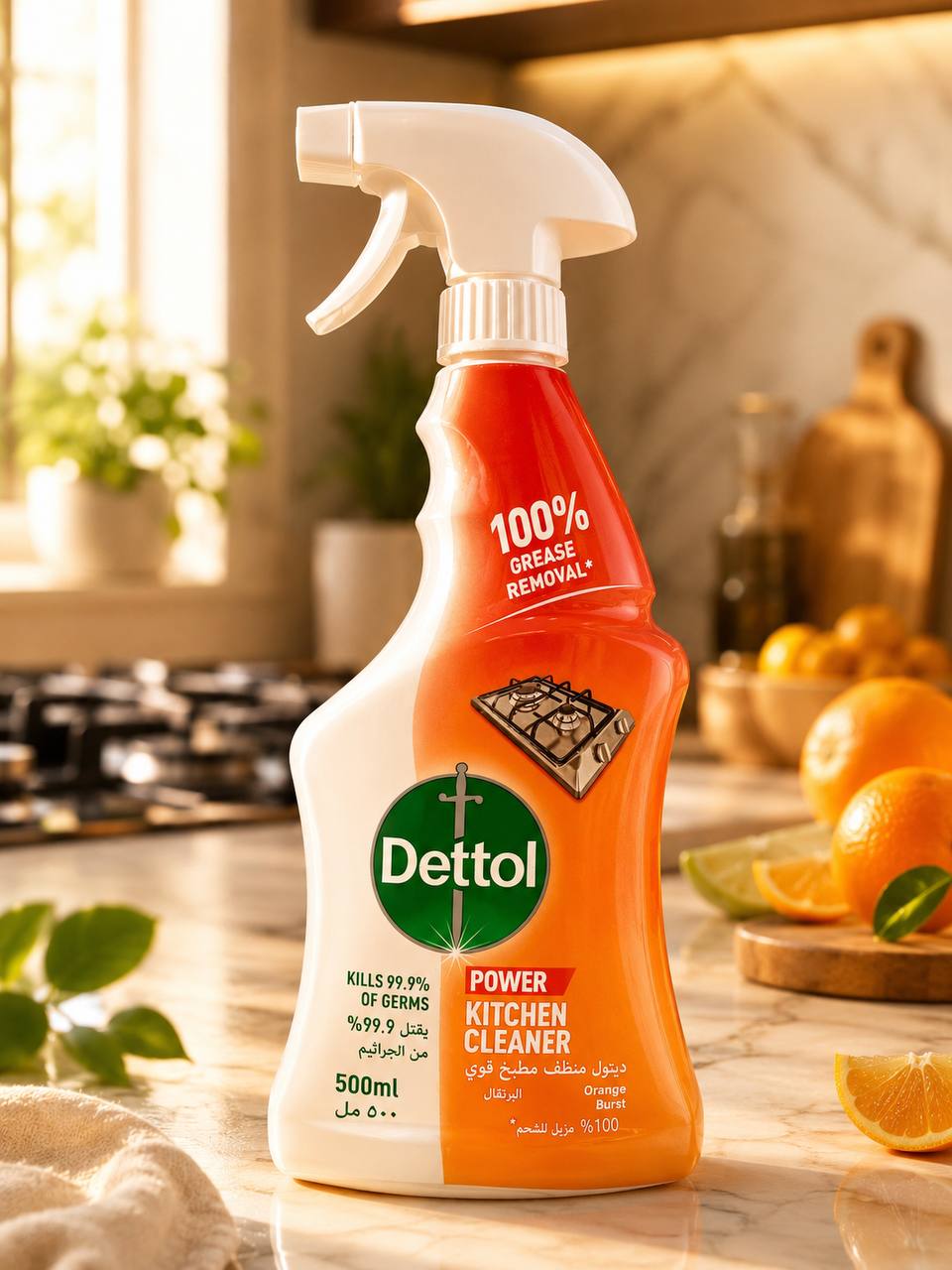اسپری چربیزدا و ضدعفونیکننده دتول (Dettol) حجم 500 میلیلیتر