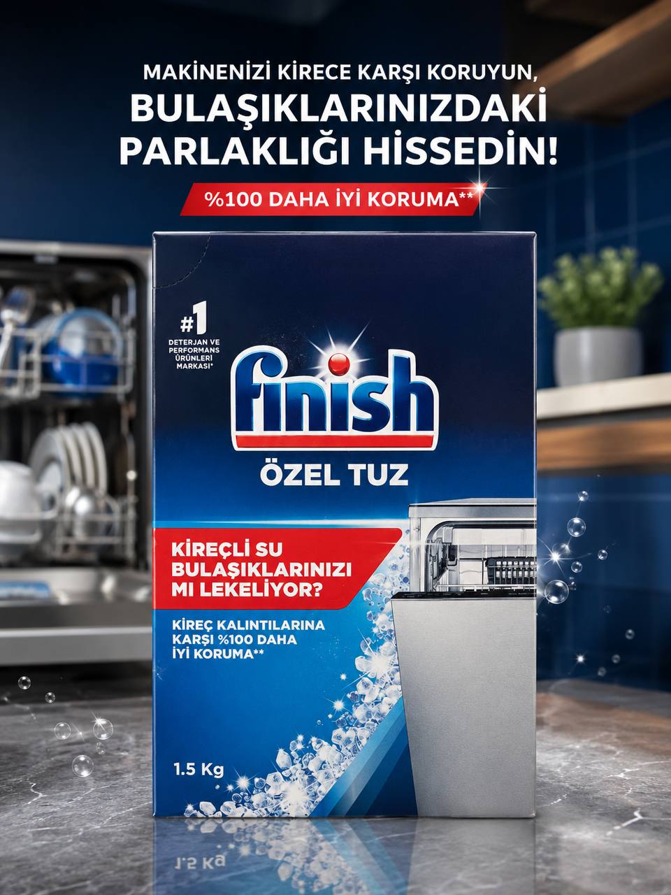 نمک ماشین ظرفشویی فینیش ترکیه 1.5 کیلوگرمی